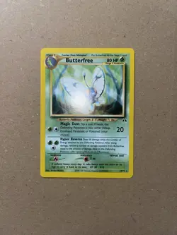 Butterfree 19/75 Non Holo Rare Neo Discovery WOTC Pokemon Card Pack Fresh MINT - Image 2