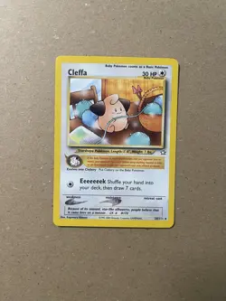 Cleffa 20/111 Non Holo Rare Neo Genesis WOTC Vintage Pokemon Card Near Mint - Image 1