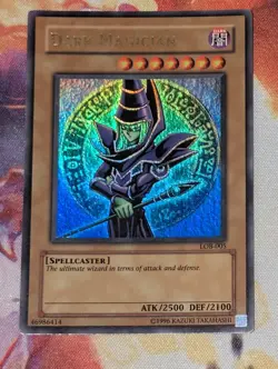 Dark Magician LOB-005 Ultra Rare Unlimited NM/LP Yugioh Excellent Vintage Card - Image 1