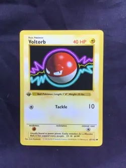 Pokemon Cards: Base Set 1st Edition Common: Voltorb 67/102 - Image 1