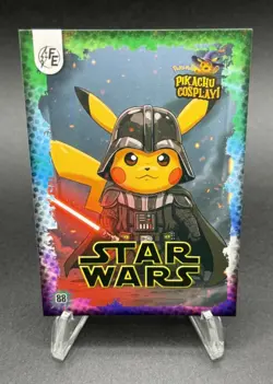 Star Wars Darth Vader Pikachu #88 Card Holo - Halloween Pikachu Cosplay Pokemon - Image 2