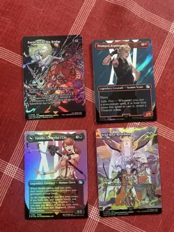 Magic: The Gathering MTG Final Fantasy Borderless Foil Lot Of 4 Cards - Image 1