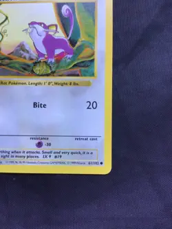 Pokemon Cards: Base Set 1st Edition Common: Rattata 61/102 - Image 4