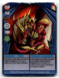 Bakugan Card - Dragonoid Power (Helix Dragonoid) - Ability - Gundalian Invaders - Image 1