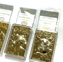 Lot of (3) - 23k Gold Plated Pokemon Cards - Charizard, Jigglypuff, Poliwhirl - Image 3