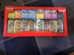 Pokemon TCG Prismatic Evolutions Costco 8 Mini-Tin Bundle w/ Promo Cards NEW - Image 1
