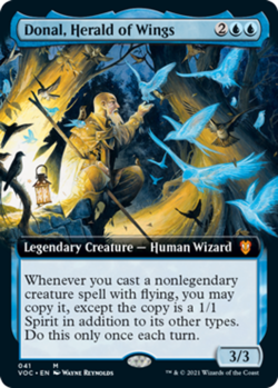 Light Play, English MTG Regular Donal, Herald of Wings - Extended Art Commander: - Image 1