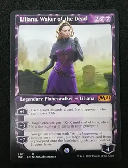 MTG Liliana, Waker of the Dead - Showcase - Mythic - M21 - #297 NM/Never Played - Image 1