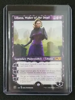 MTG Liliana, Waker of the Dead - Showcase - Mythic - M21 - #297 NM/Never Played - Image 3