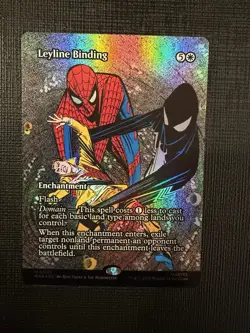 Leyline Binding Comic Poster FOIL NM Marvel Spiderman MTG MAGIC THE GATHERING - Image 1