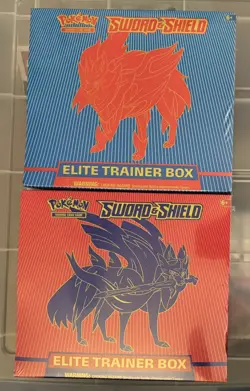 Pokemon Sword and Shield Base Set ETB Elite TWO BOX Lot. $166.00 820650104459 - Image 1