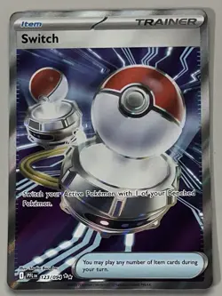 Pokemon Phantasmal Flames Switch Trainer Item Ultra Rare HoloFoil #123/094 - Image 1