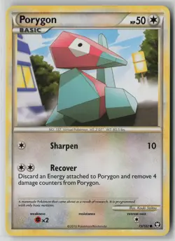 Porygon 73/102 Pokemon HGSS Triumphant Common Lightly Played Card (LP) 1 - Image 1