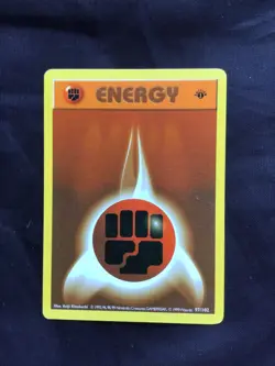 Pokemon Cards: Base Set 1st Edition Common: Fighting Energy 97/102 - Image 1