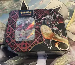 Pokemon TCG Paldean Fates Full Tin Charizard Ex W/ Awesome Promo - Image 1