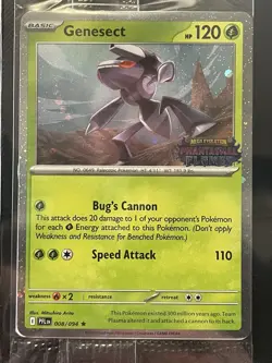 Pokemon Phantasmal Flames Stamped Genesect 008/094 Sealed Best Buy PROMO - Image 2