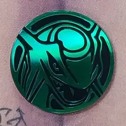 Pokemon TCG Collectors Flip Coin, Rayquaza Green Holo NM - Image 1