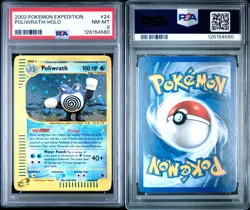 PSA 8 Poliwrath Holo Rare 24/165 Expedition 2002 Pokemon E Series English NM - Image 3