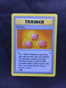 Pokemon Cards: Base Set 1st Edition Uncommon: Revive 89/102 - Image 1