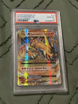 2016 M Charizard EX 13/108 Pokemon XY Evolutions Holo PSA 10 - Image 1