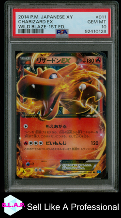 CHARIZARD EX WILD BLAZE-1ST ED. POKEMON JAPANESE XY WILD BLAZE 2014 011 PSA 10 - Image 1