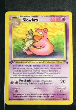 PSA 9 MINT 1999 Pokemon Fossil #43 Slowbro 1st Edition !!! - Image 3