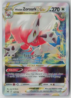Hisuian Zoroark VSTAR 147/196 Pokemon TCG Lost Origin Holo (Near Mint) NM 1 - Image 1