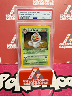 DARK ARBOK | 2/82 | PSA 8 | POKEMON ROCKET 1ST EDITION HOLO | G20 - Image 1