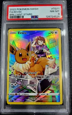 PSA 8 2022 Pokemon SWSH FA/Eevee Brilliant Stars TG11/TG30 - Image 1