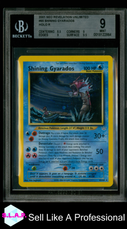 GYARADOS POKEMON 65/64 2001 NEO REVELATION 9,5 ENGLISCH BGS 9 - Image 1