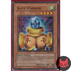 Yugioh Slate Warrior TFK-EN003 Super Rare MP - Image 1