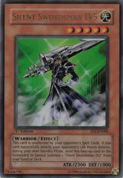 Yugioh Silent Swordsman LV5 FET-EN008 Ultra Rare 1st Edition NM - Image 1