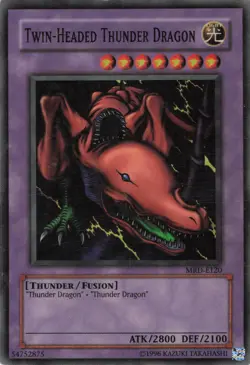 Yugioh Twin-Headed Thunder Dragon MRD-E120 Super Rare LP - Image 1