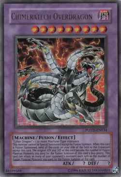 Yugioh Chimeratech Overdragon POTD-EN034 Ultra Rare LP - Image 1
