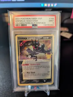 Pokemon Celebrations Greninja Gold Star SWSH144 SWSH: Promo Cards PSA 9 - Image 1