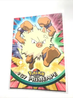 PRIMEAPE - # 57 - TOPPS SERIES 1 - BLUE LOGO - Pokemon Card - NM - Image 1