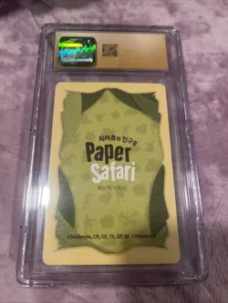 CGC Pristine 10 Gold Label Slowpoke 2022 Korean Paper Safari #6 Pokemon Card - Image 2