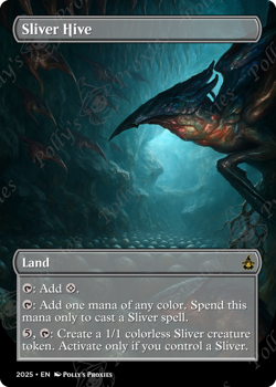 Sliver Hive FOIL Proxy Playtest Card with Custom Fantasy Art Design - Image 3