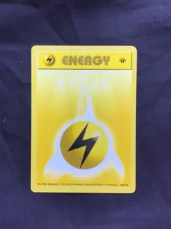 Pokemon Cards: Base Set 1st Edition Common: Lightning Energy 100/102 - Image 1
