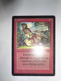 MTG MAGIC THE GATHERING CARD ORIGINAL BETA RED EARTHBIND ENCHANTMENT - Image 1