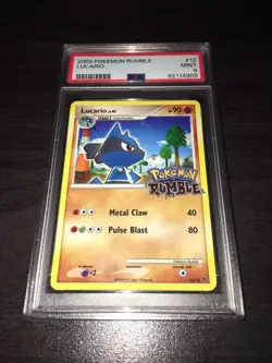 Pokemon Card Lucario 12/16 Holo Foil Rumble Promo 2009 PSA 9 - Image 1