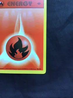 Pokemon Cards: Base Set 1st Edition Common: Fire Energy 98/102 - Image 4