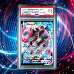 PSA 9 MINT Blastoise VMAX SWSH103 Full Art Black Star Promo 2021 Pokemon Card - Image 1