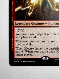 Electro, Assaulting Battery #76 - MTG Marvel’s Spider-Man - Rare 2/3 Flying - Image 2