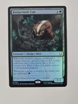 Badgermole Cub (FOIL) #0167 Avatar: The Last Airbender Magic The Gathering NM - Image 1