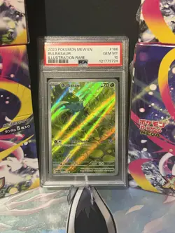 Pokemon TCG Bulbasaur 166/165 Illustration Rare English 151 PSA 10 Gem Mint - Image 1