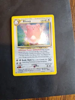 Pokemon TCG Blissey Neo Revelation 2/64 Swirl Unlimited Holo Rare HP - Image 1