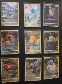 LP Pokemon TCG Crown Zenith Galarian Gallery NM Full Art Set 9 GG26 GG34 Pikachu - Image 1