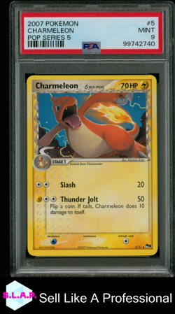 CHARMELEON POKEMON 5 2007 POP SERIES 5 NON HOLO ENGLISH PSA 9 - Image 1
