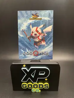 Pikachu Poncho Sparkle Holo Box Hit Cracked Ice Pokemon Kratos God Of War - Image 1